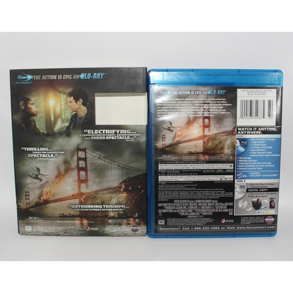 Rise of the Planet of the Apes, Dawn of the Planet of the Apes Lot of 2(Blu-ray) - Picture 3 of 16